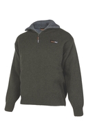 Tasman 36.6 Zip and Collar Sweater - MKM logo - Hunter Green