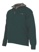 Tasman 36.6 Zip and Collar Sweater - MKM logo - Jade
