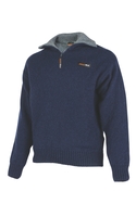 Tasman 36.6 Zip and Collar Sweater - MKM logo - Navy