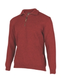 Legend Zip and Collar Sweater - Recycled Eco Blend - Red Setter
