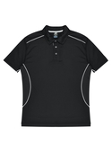 Kuranda Polo Shirt - Men - Polyester, New mesh knit - Black/White