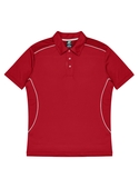 Kuranda Polo Shirt - Men - Polyester, New mesh knit - Red/White