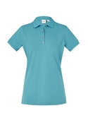 City Cotton Blend Polo Shirt - Women - Teal