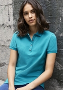 City Cotton Blend Polo Shirt - Women