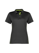 Balance Polo Shirt - Women - Grey/Fluoro Lime