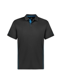 Balance Polo Shirt - Men - Grey/Cyan