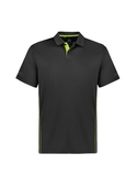 Balance Polo Shirt - Men - Grey/Fluro Green