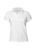 Neon Slim Fit Poly/Cotton Polo Shirt - Women - White