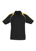 Triton BIZCOOL Polo Shirt - Men - Black/Gold/White