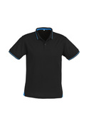Jet Cotton Backed BIZCOOL Polo Shirt - Men - Black/Cyan