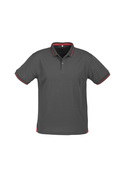 Jet Cotton Backed BIZCOOL Polo Shirt - Men - Steel Grey/Red