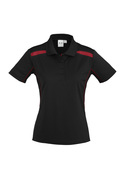 United BIZCOOL Polo Shirt - Women - Black/Red