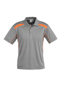 United BIZCOOL Polo Shirt - Men - Ash/Fluoro Orange