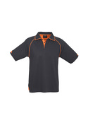 Fusion BIZ COOL Cotton Backed Polo Shirt - Men - Grey/Fluoro Orange