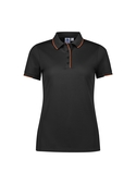 Focus Poly/Cotton Polo Shirt - Women - Black/Orange