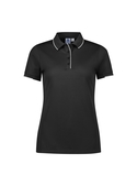 Focus Poly/Cotton Polo Shirt - Women - Black/White