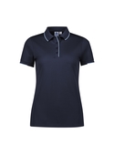 Focus Poly/Cotton Polo Shirt - Women - Navy/Sky
