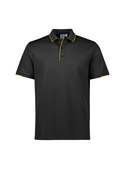 Focus Poly/Cotton Polo Shirt - Men - Black/Gold