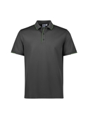 Focus Poly/Cotton Polo Shirt - Men - Grey/Fluoro Lime