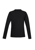 Crew Long Sleeve Poly/Cotton Polo Shirt - Women - Black