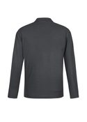 Crew Long Sleeve Poly/Cotton Polo Shirt - Men - Charcoal