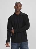 Crew Long Sleeve Poly/Cotton Polo Shirt - Men