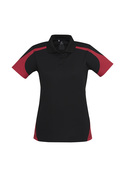 Talon BIZCOOL Mesh Polo Shirt - Women - Black/ Red