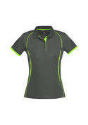 Razor BIZCOOL Sports Polo Shirt - Women - Grey/Fluoro Lime