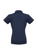Shadow Cotton Blend Polo Shirt - Women - Back View