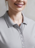 Shadow Cotton Blend Polo Shirt - Women