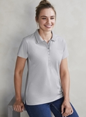 Shadow Cotton Blend Polo Shirt - Women