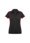 Rival BIZCOOL Micro Interlock Polo Shirt - Women - Black/Red