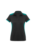 Rival BIZCOOL Micro Interlock Polo Shirt - Women - Black/Teal