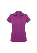 Rival BIZCOOL Micro Interlock Polo Shirt - Women - Cerise/Grey