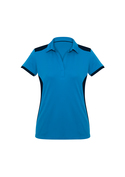Rival BIZCOOL Micro Interlock Polo Shirt - Women - Cyan/Navy