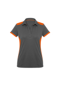 Rival BIZCOOL Micro Interlock Polo Shirt - Women - Grey/Orange