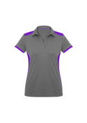 Rival BIZCOOL Micro Interlock Polo Shirt - Women - Silver/Purple