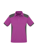Rival BIZCOOL Micro Interlock Polo Shirt - Men - Cerise/Grey