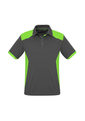Rival BIZCOOL Micro Interlock Polo Shirt - Men - Grey/Fluoro Lime