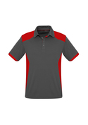 Rival BIZCOOL Micro Interlock Polo Shirt - Men - Grey/Red