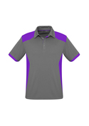Rival BIZCOOL Micro Interlock Polo Shirt - Men - Silver/Purple