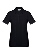 Aero BIZ COOL Cotton-feel Polo Shirt - Women - Solid Black