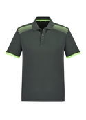 Galaxy BIZCOOL Polo Shirt - Men - Grey/Fluoro Lime