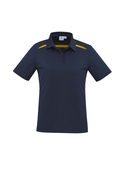 Sonar Poly/Cotton Polo Shirt - Women - Navy/Gold