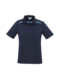 Sonar Poly/Cotton Polo Shirt - Women - Navy/Sky