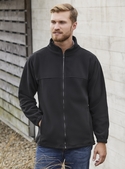 Plain Zip Front Microfleece Jacket - Men