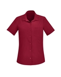 Florence Plain Short Sleeve Shirt - Women - Cherry