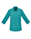 Florence Plain 3/4 Sleeve Shirt - Women - Teal