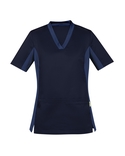 Riley V-Neck Scrub Top - Women - Midnight Navy