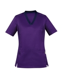 Riley V-Neck Scrub Top - Women - Purple